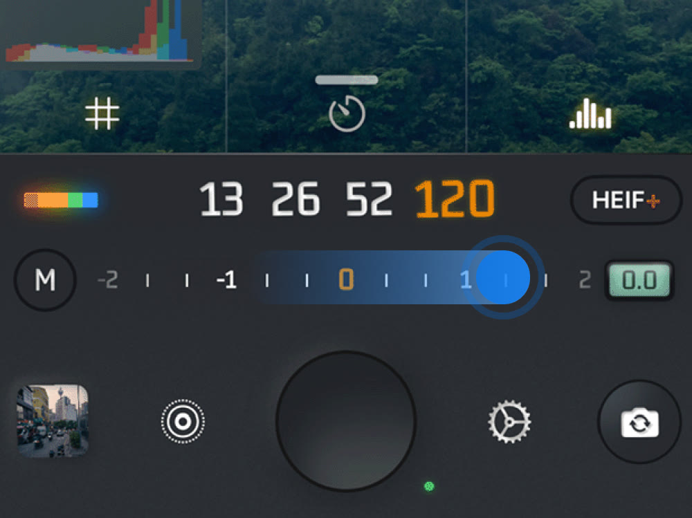 Exposure compensation adjustment in No Fusion