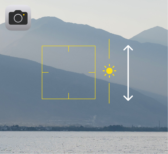 Adjusting exposure compensation in the default camera